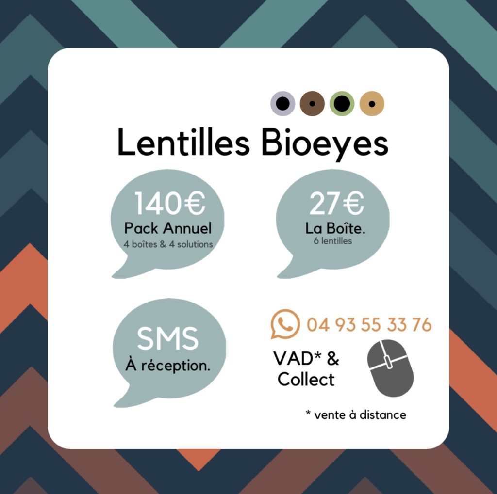 Tarifs de la lentilles Bioeyes